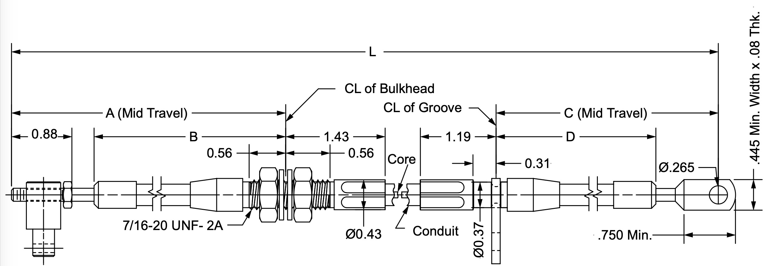 30-072-BH-GV-2-Shifter dimensional drawing
