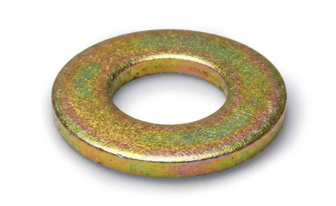 Washer, 0.625 x 0.281 x 0.065, Steel, Zinc Yellow — Fasteners photo
