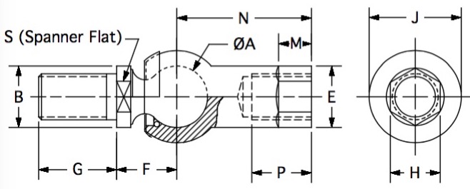 FM-M5 dimensional drawing