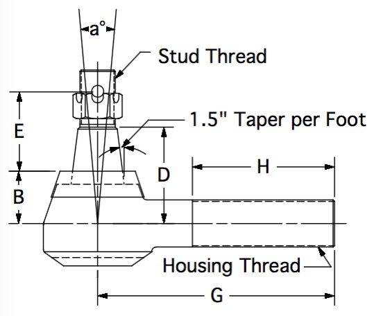 AXM-8-6 LH dimensional drawing