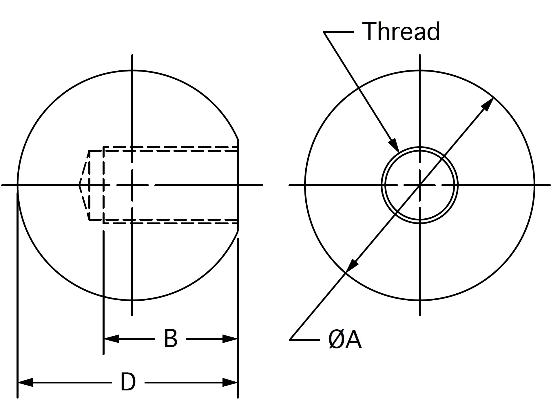 RBK-625F-1 dimensional drawing