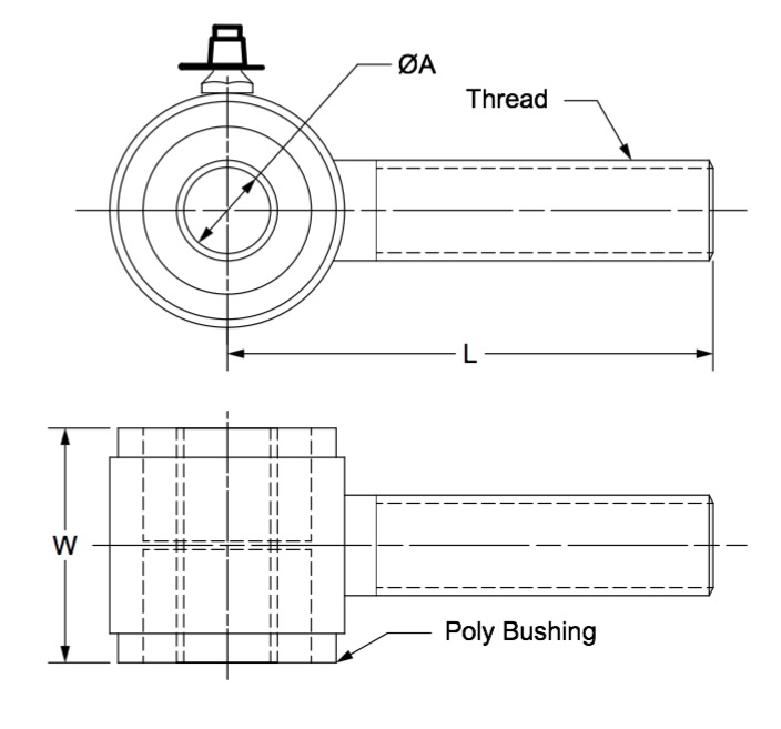 TBM-08R-10-2.00-ZC dimensional drawing