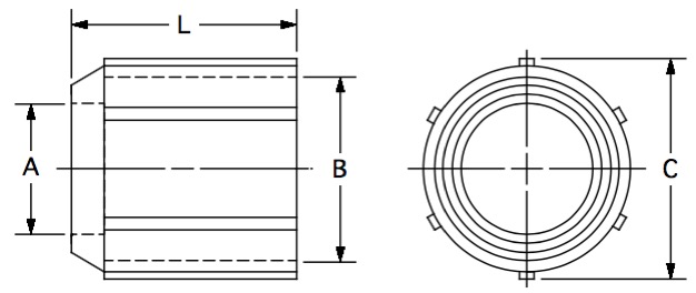 CRS-40 (rod seal) dimensional drawing